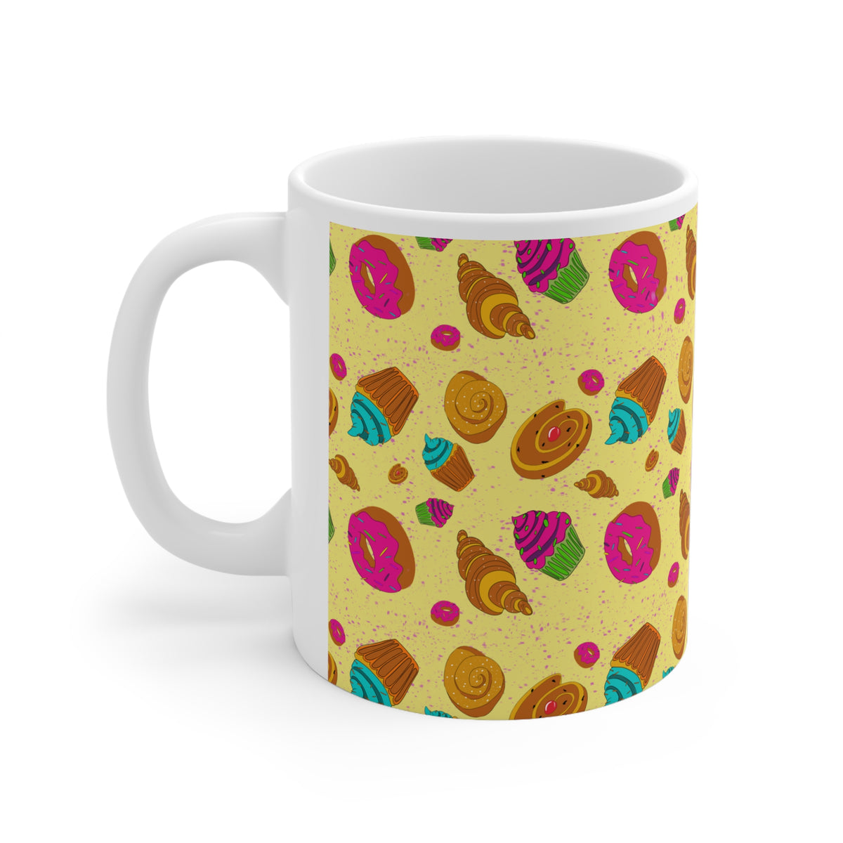 Pastry White Ceramic Mug, 11oz