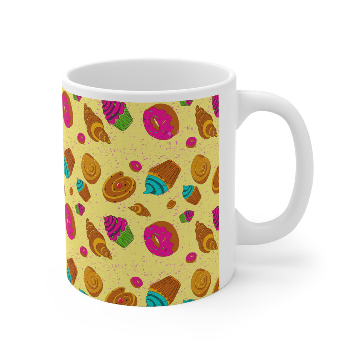 Pastry White Ceramic Mug, 11oz