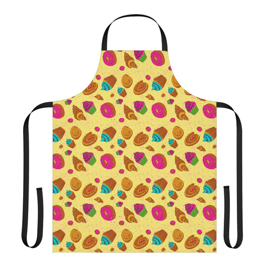 .Pastry Apron, 5-Color Straps (AOP)