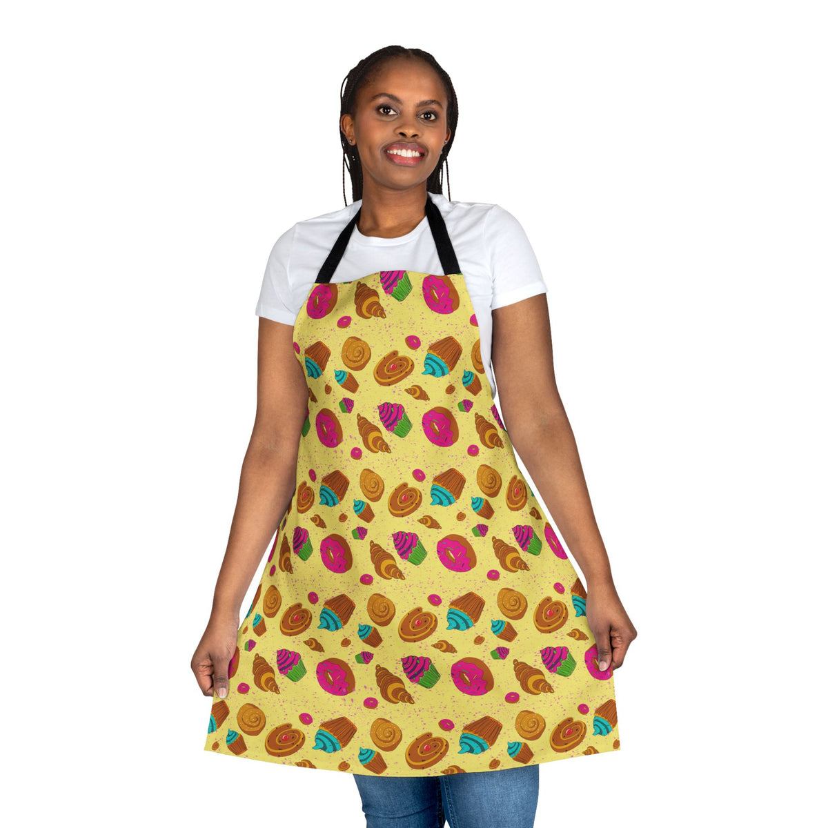 .Pastry Apron, 5-Color Straps (AOP)