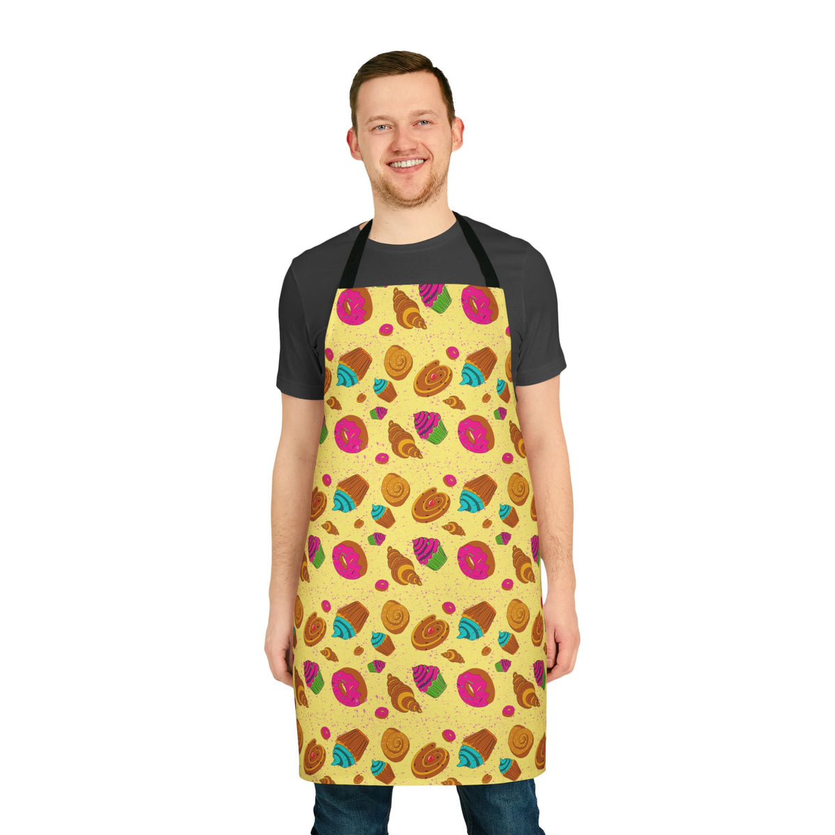 .Pastry Apron, 5-Color Straps (AOP)