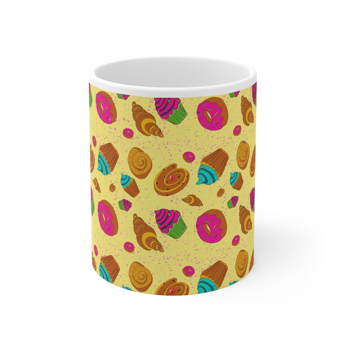 Pastry White Ceramic Mug, 11oz