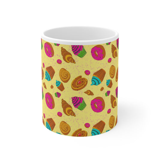Pastry White Ceramic Mug, 11oz